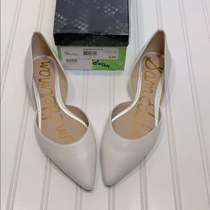 Sam Edelman Rodney White Leather Flats